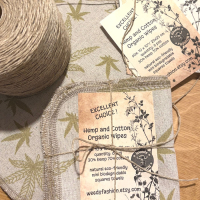 Mini Ręczniki Chusteczki Organiczne Bawełniano Konopne